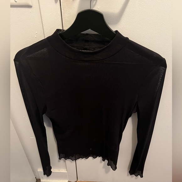 Sheer black tight fit long sleeve - Picture 4 of 5